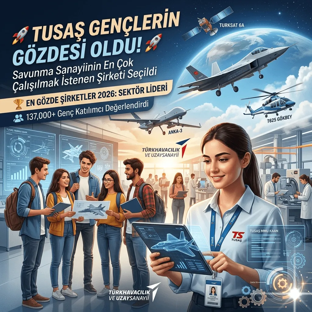 TUSAŞ Gençlerin Gözdesi Oldu: Savunma Sanayiinin En Çok Çalışılmak İstenen Şirketi Seçildi