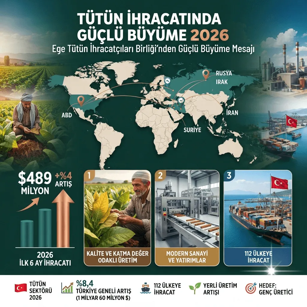 Tütün İhracatı 489 Milyon Dolara Ulaştı: Yerli Üretim ve Yeni Yatırımlarla Sektörde Güçlü Büyüme