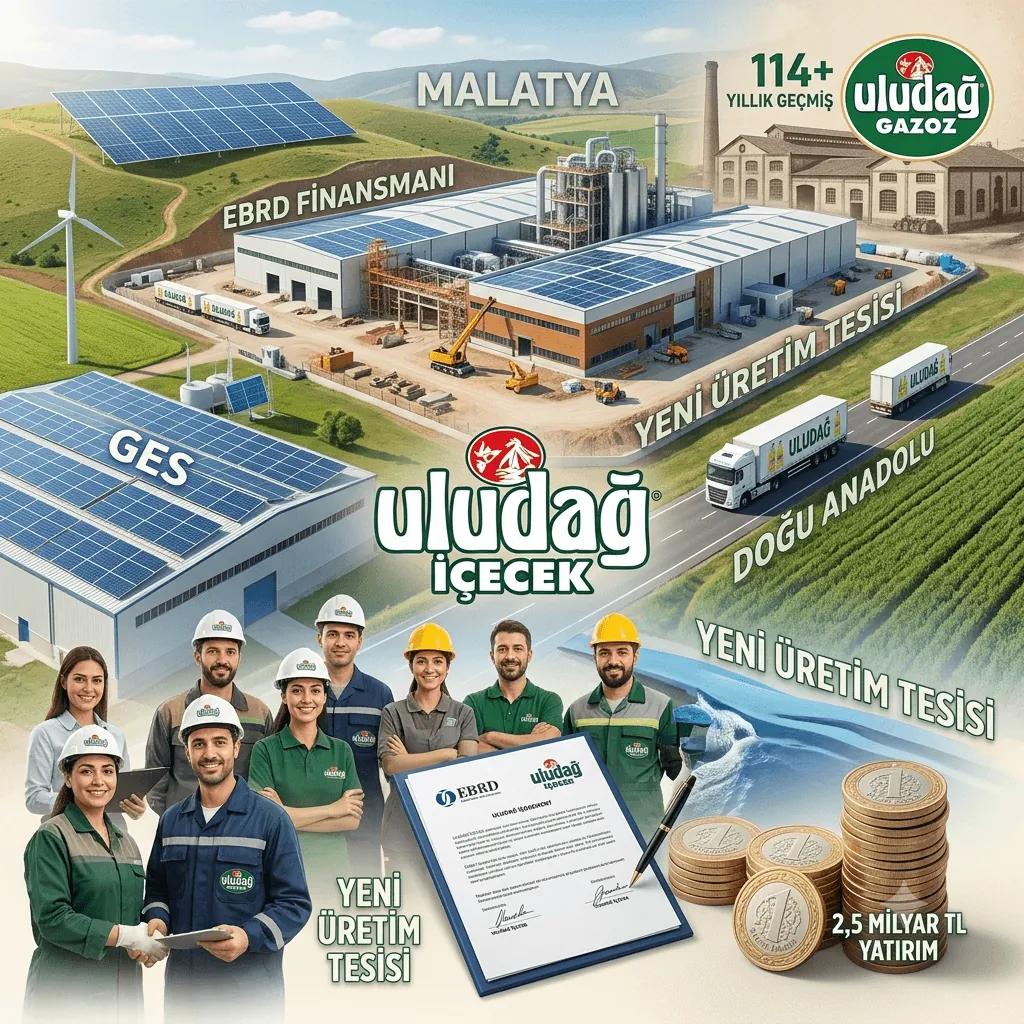 Uludağ İçecek’ten 2,5 Milyar TL’lik Dev Hamle! Malatya’ya EBRD Destekli Fabrika Yatırımı