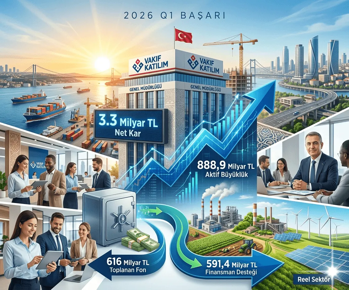 Vakıf Katılım’dan Dev Finansal Başarı: 2026’nın İlk Çeyreğinde 3,3 Milyar TL Net Kar!