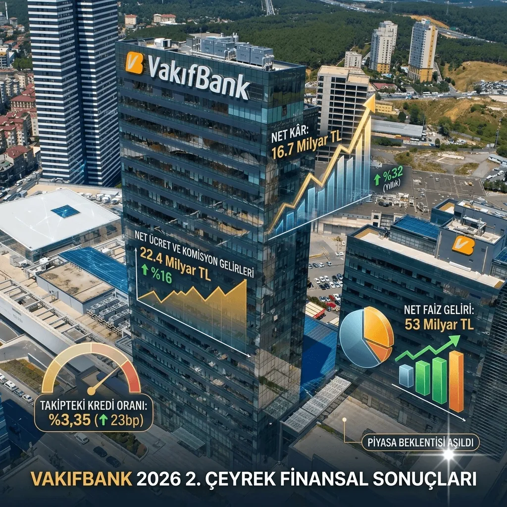 VakıfBank’tan Beklentileri Aşan Kâr: İkinci Çeyrekte 16,7 Milyar TL Net Kâr