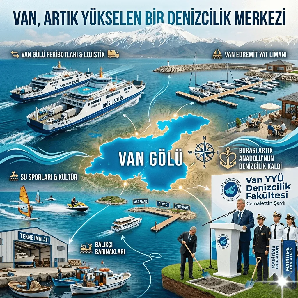 Van Gölü’nde Denizcilik Devrimi: Cemalettin Şevli Açıkladı! Van, Türkiye’nin Yeni Denizcilik Merkezi Oluyor