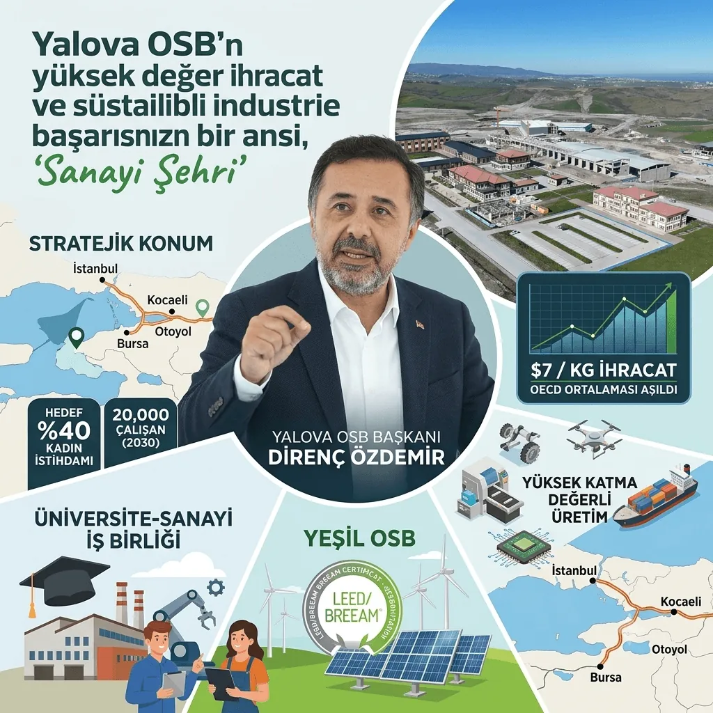 Yalova OSB'den Rekor İhracat Başarısı! Kilogram Başına 7 Dolarla OECD Ortalamasını Aştı
