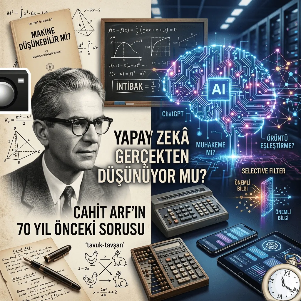 Yapay Zekâ Gerçekten Düşünüyor mu? Cahit Arf’ın “Makine Düşünebilir mi?” Sorusu Yapay Zeka Çağında Yeniden Gündemde