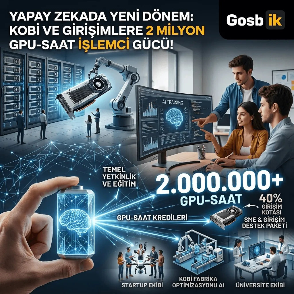 Yapay zekada dev destek geliyor: KOBİ ve girişimlere 2 milyon GPU-saatlik işlem gücü açılacak