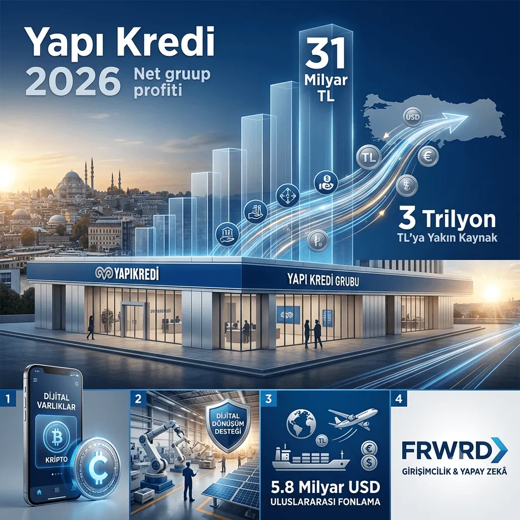 Yapı Kredi'den 31 Milyar TL Kâr! Türkiye Ekonomisine 3 Trilyon TL'lik Dev Kaynak Desteği
