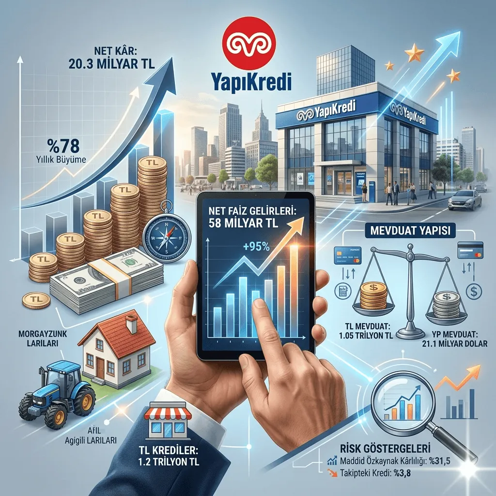 Yapı Kredi’den Rekor Kâr Sürprizi: 2026 İlk Çeyrekte 20,3 Milyar TL ile Beklentileri Aştı