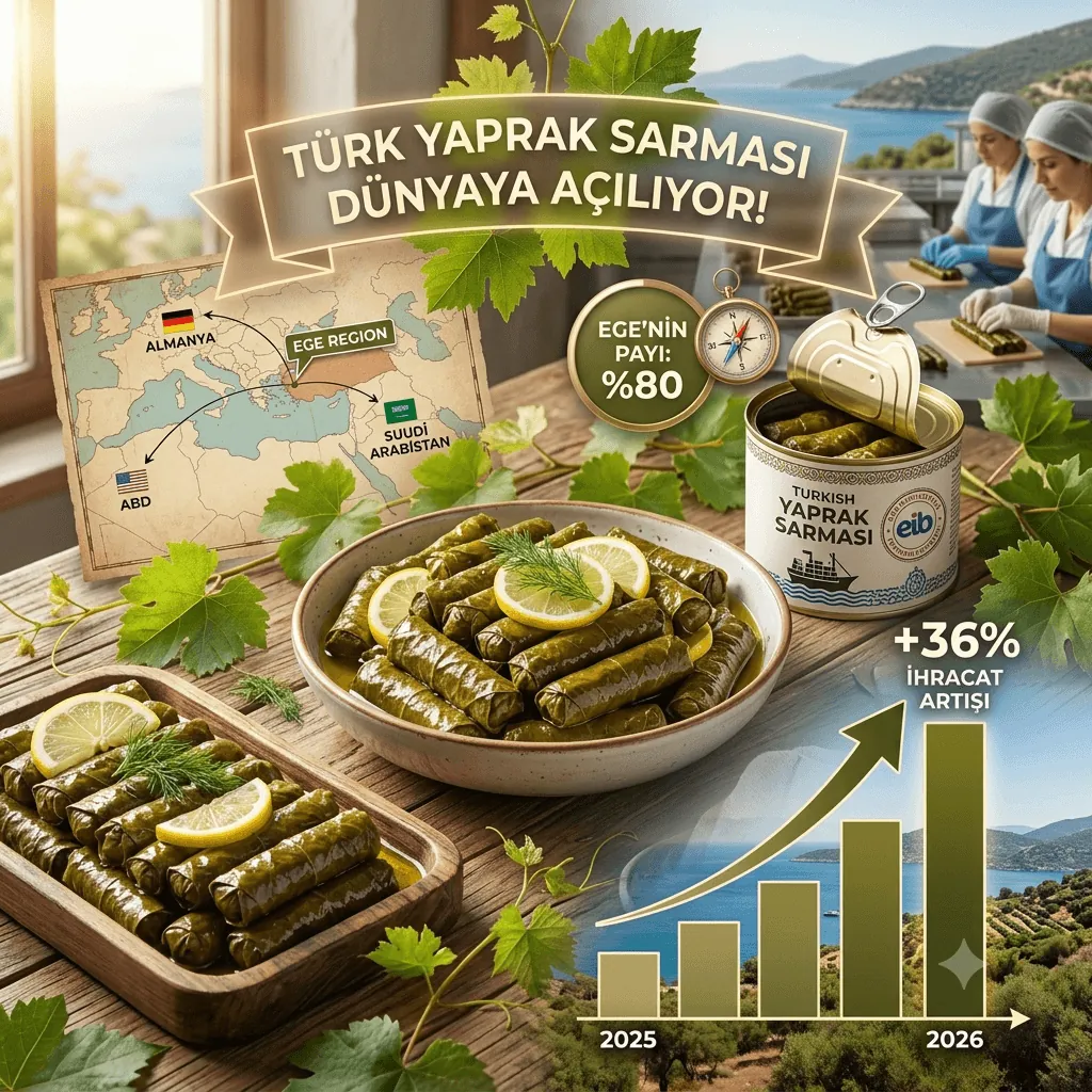 Yaprak Sarma İhracatında Rekor Büyüme: 5 Ayda 13 Milyon Doları Aştı, Ege Türkiye’nin Lokomotifi Oldu