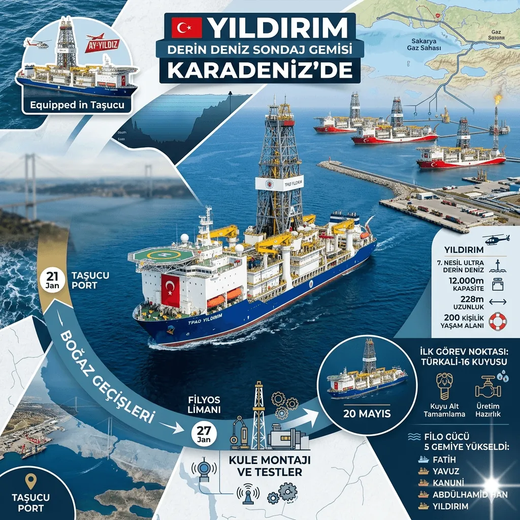 Yıldırım Karadeniz’de İlk Görevine Başladı: Türkiye’nin Derin Deniz Sondaj Filosundaki Gemi Sayısı 5’e Çıktı