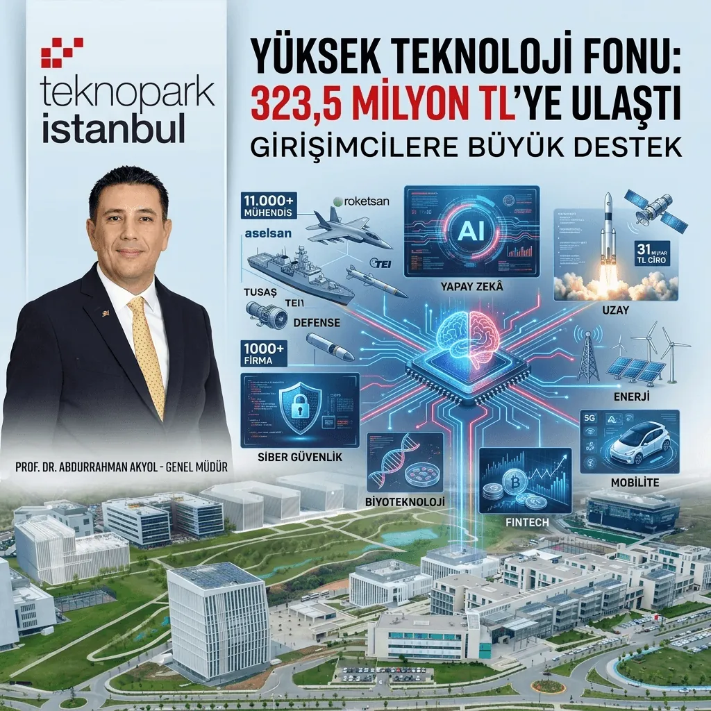 Yüksek Teknoloji Fonu 323,5 Milyon TL’ye Ulaştı: Teknopark İstanbul’dan Girişimcilere Dev Destek